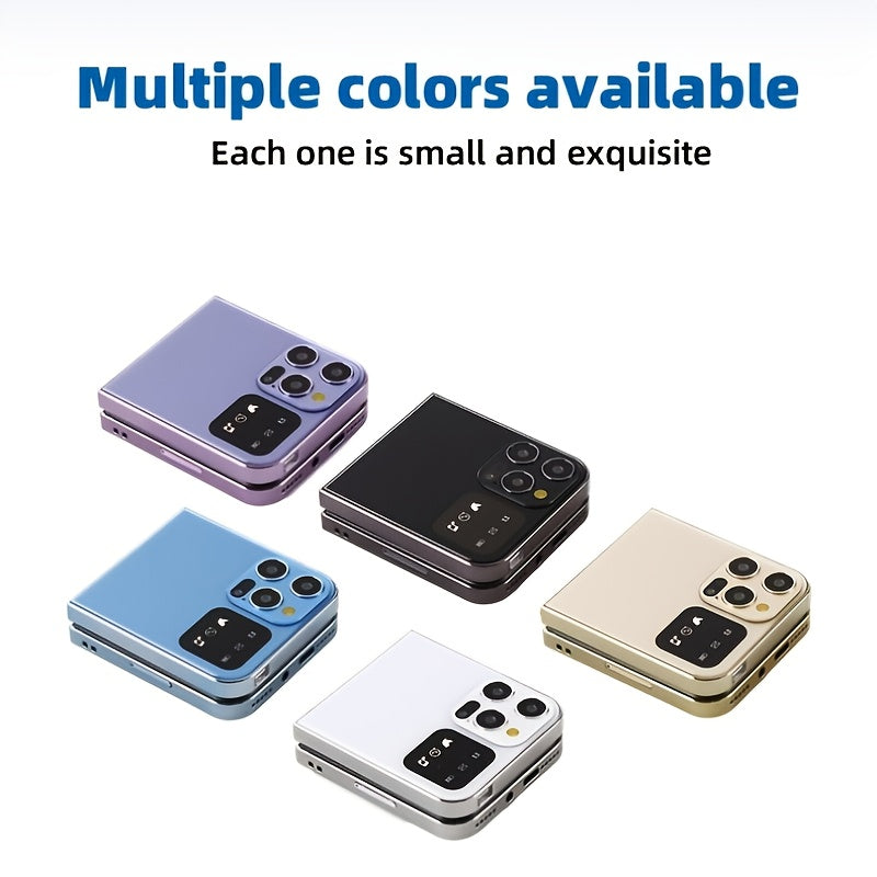 Innovative Mini Pocket Phone | Lightweight, Dual-Sim, Long Standby Time, 2G Network, Multi-Language Support, Foldable Design, Basic Communication Features, Android Os, Battery, Usb Type-C Charging