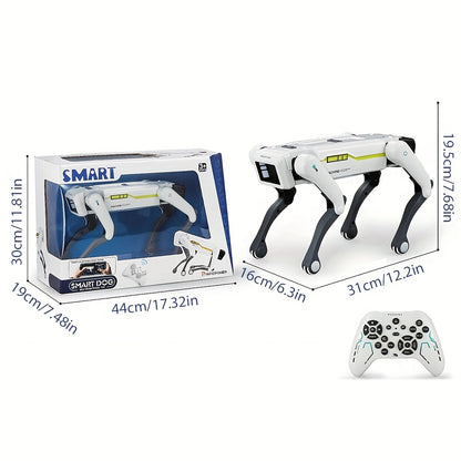 Smart Robot Dog, Remote Control Toy Robot Dog with Water Cannon Launch Pad, Programmable, Voice, Dance, Music, Can Be Controlled by Remote and Mobile Phone APP, Ideal Birthday Gift for Children