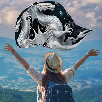 1pc Adjustable Dragon Baseball Cap for & - Black & White /Korean Dragon Scale & Wing Design, Lightweight PET &, Cool Casual Outdoor Sports Hat, Valentine's/Masquerade/ Accessory (Dragon