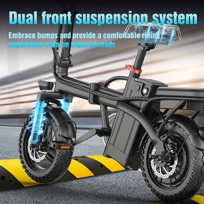 Two Options Available: Z6 48V Electric Bicycle & K8 36V Electric Scooter | 500W Dual Motor | 19MPH Speed | Folding Design+Removable Basket | Available in Both Sitting Positions/ Single Seat | Turn Signal Functionality | UL Ce