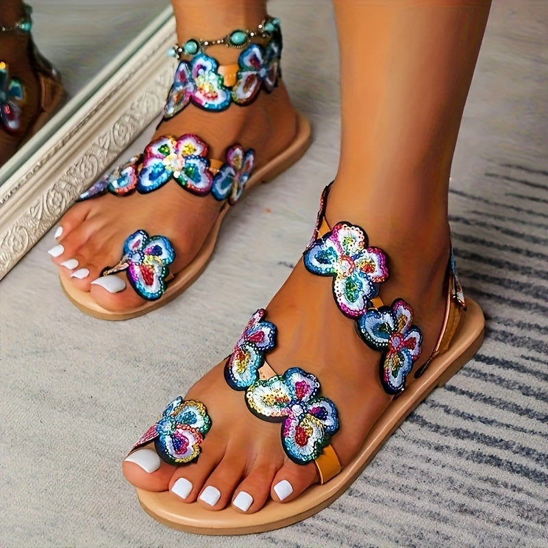 Women's  Slip-On Mules - Open-Toe Flat Sandals with Cushioned Insole & Soft, Casual to Dressy Comfortable for Office, Semi-Formal, Casual Attire -  Sole for Durability