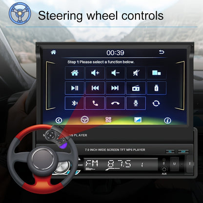 [Podofo Car Stereo] Podofo 7" HD Touchscreen Car Stereo - Wireless CarPlay & for Android Auto, Wireless, USB/TF/AUX Inputs, FM Radio, Voice Control, Steering Wheel Control, AHD Backup Camera car accessories