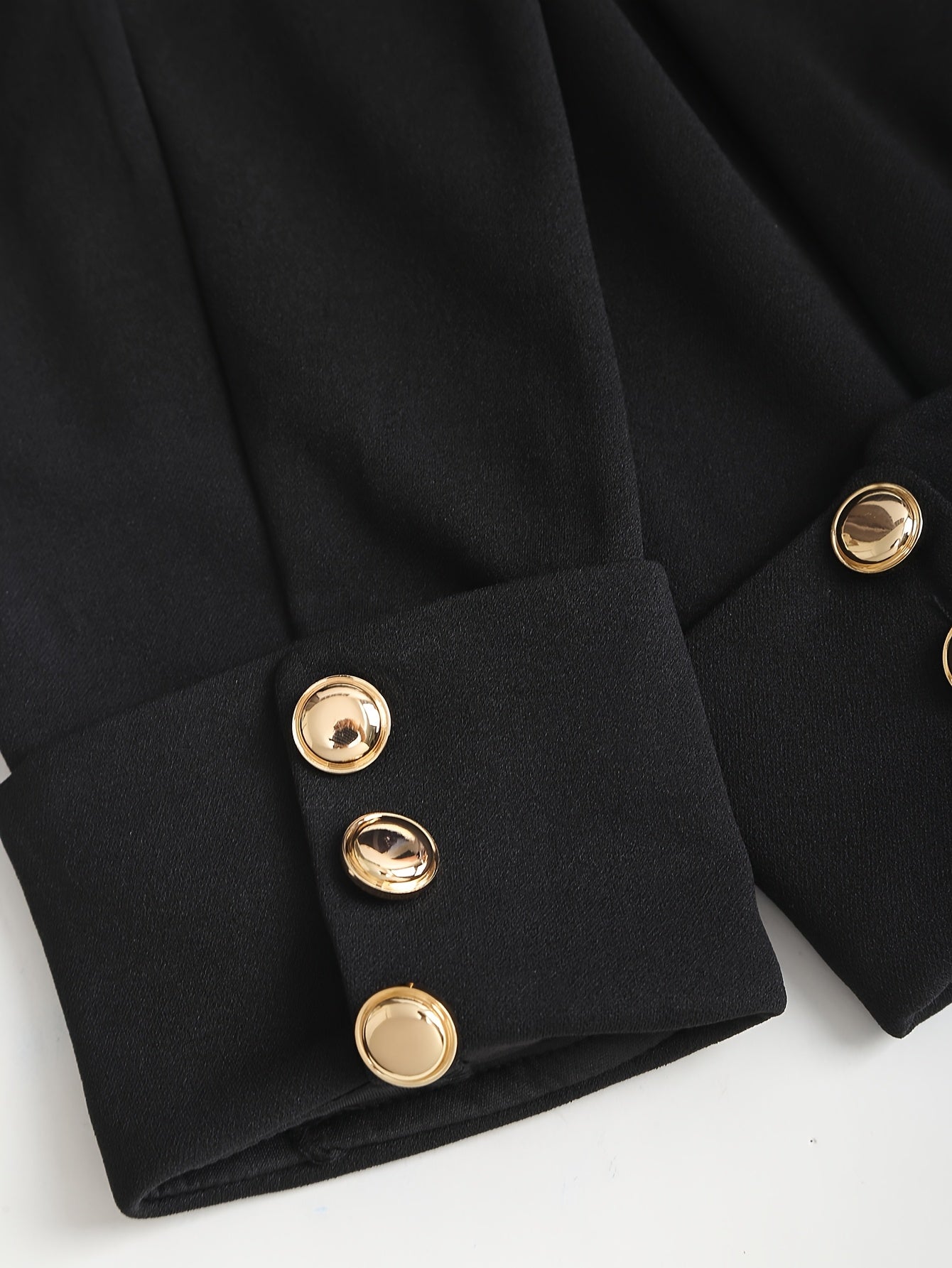 Women'S Elegant Black Pantsuit - Formal & Casual Business Outfit with Double Button Front, Structured Wide-Leg Trousers, All-Season Professional Attire for Office, Events, Casual Attire - Women'S Formal Pantsuit, Office Wear,
