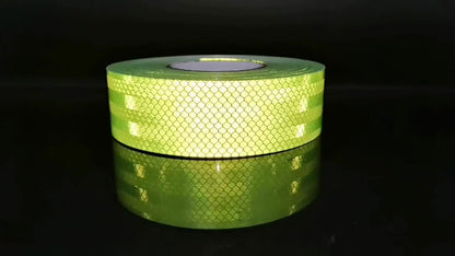 DOT-C2 Reflective Safety Tape for Vehicles - Waterproof, Self-Adhesive PET Material, Night Visibility Warning Decal for Cars, Bikes, Motorcycles, and Traffic Signs - Durable Weatherproof Marking Tape for Road Transport and Ha