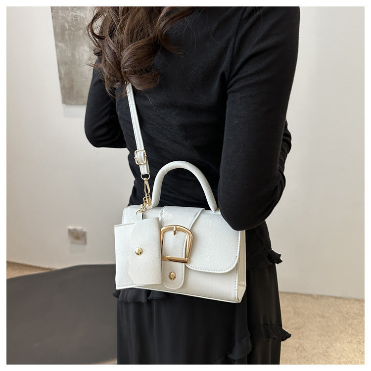 [Square Crossbody Bag] Women'S Small Square Crossbody Bag - Lightweight Synthetic Purse with Snap Closure, Compact Everyday & Formal Bag in Orange, Pink, Blue, Yellow, White, Black - Minimalist Chic Handbag for Women, Crossbo