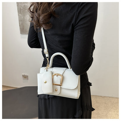 [Square Crossbody Bag] Women'S Small Square Crossbody Bag - Lightweight Synthetic Purse with Snap Closure, Compact Everyday & Formal Bag in Orange, Pink, Blue, Yellow, White, Black - Minimalist Chic Handbag for Women, Crossbo