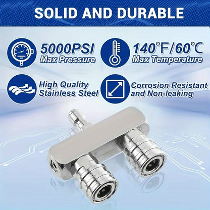 2 in 1pc Electric Cleaning Machine Nozzle High-Pressure Washer Head, Dual High-Pressure Washer Nozzles 4 High-Pressure Washer Nozzles with a quarter Inch Quick Connect, 5000 PSI Effectively Cleans Various Stains for Car Washi