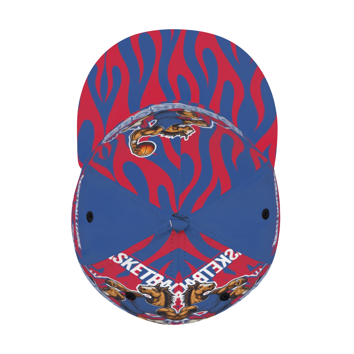 Detroit Basketball Print Snapback Hat - Adjustable Cap with Iconic Court Design, Vibrant Detroit-Themed Suitable for Game Day, Streetwear, &, Casual Apparel