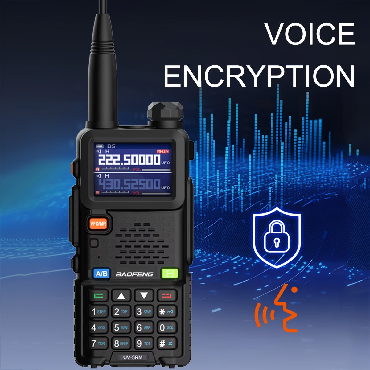 Baofeng UV-5RM Long Range Walkie Talkie, 10W High Power, Dual Band (UHF/VHF), 6-Band FM Radio, Rechargeable Battery, Clear Communication Up To 10 Miles, Compact & Durable Design Portable Radio, Sturdy Build, Intercom System,