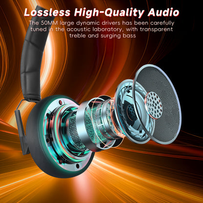 [Colusi M21 Gaming Headset] Colusi M21 Wired Gaming Headset | Soft Memory Foam Cushion, 3.5mm Audio Jack, Foldable Design for PC, PS4, PS5 - Golden, Portable