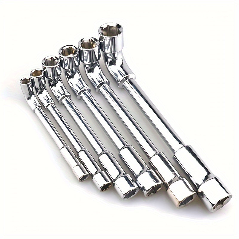 8pcs L-Shaped Socket Wrench Set, Metric 6-19mm L-Shaped Hex Key Set, L-Shaped Double-Ended Socket Wrench, Suitable for Automotive Maintenance, Construction, Furniture Care and Maintenance, Daily Maintenance