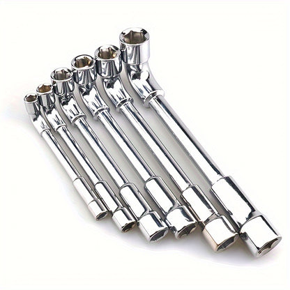 8pcs L-Shaped Socket Wrench Set, Metric 6-19mm L-Shaped Hex Key Set, L-Shaped Double-Ended Socket Wrench, Suitable for Automotive Maintenance, Construction, Furniture Care and Maintenance, Daily Maintenance