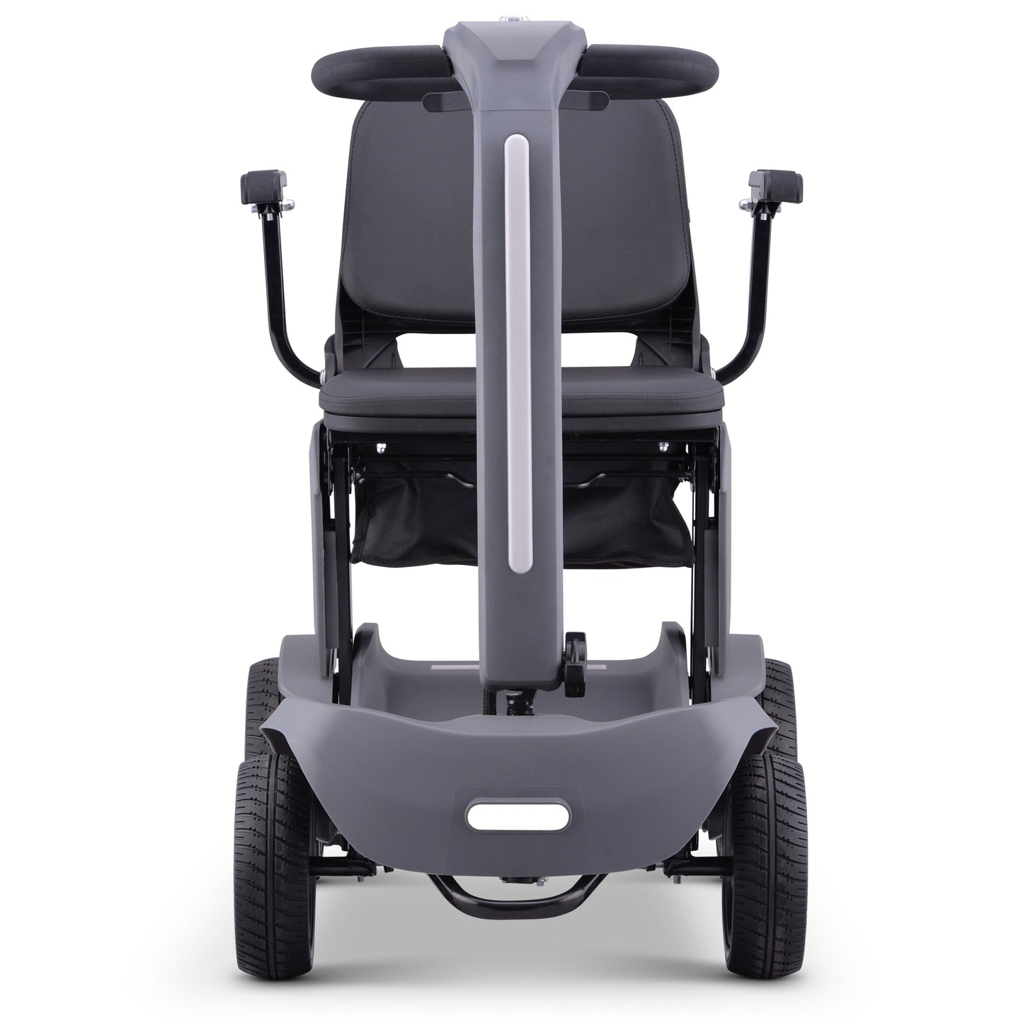 Foldable Mobility Scooter for Adults & Senior, 4 Wheels Powered Device for Travel, Lightweight and Portable, with LED Strip Light, Storage Bag, Charger Included, No Assemble Required