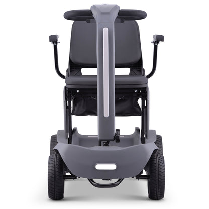 Foldable Mobility Scooter for Adults & Senior, 4 Wheels Powered Device for Travel, Lightweight and Portable, with LED Strip Light, Storage Bag, Charger Included, No Assemble Required