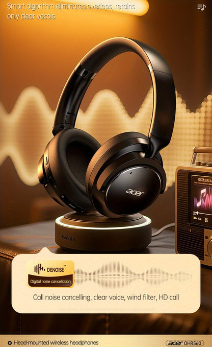 Acer OHR560 OWS Headset ACS panoramic sound shocking bass Ultra-long battery life Game low latency Comfortable to wear Portable and foldable Learning/Business/Travel/Sports/Phone/Music Halloween/Christmas Gift Recommendation,