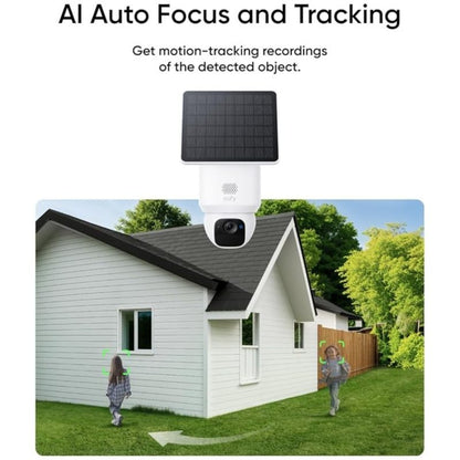 eufy Security SoloCam E30, Security Cameras Wireless Outdoor, Solar Camera Outdoor Wireless, 360° Pan, AI Tracking, 2K Clarity, HomeBase S380 Compatible, No Monthly Fee, only Support 2.4Ghz (Refurbished)