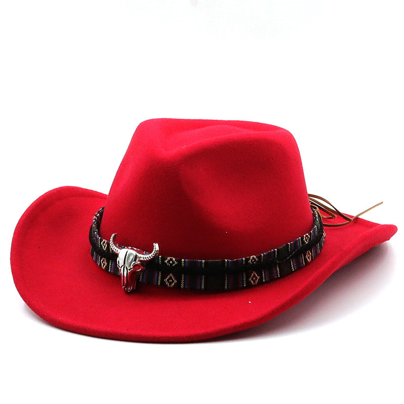 Men's & Women's Western Cowboy Hat with Tweed Jazz - Wide Brim Felt for all-Weather, Non-Textile Durable Design, Black for horseback Riding, Festivals, Ranch - Unisex Cowboy/Cowgirl