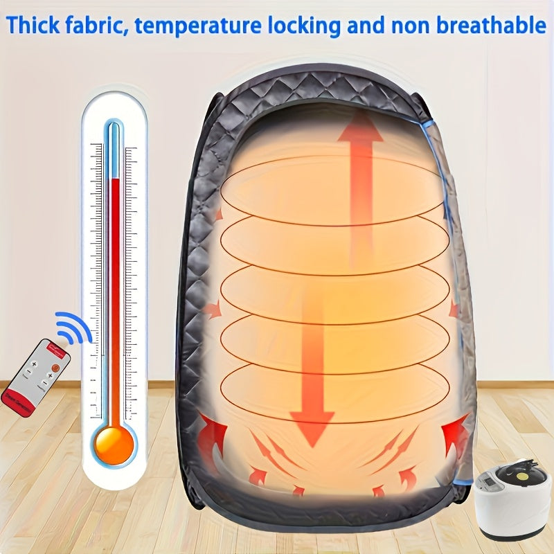 Single Sauna Sweat Steamer, Equipped with Steam Generator, Folding Chair, American Standard Plug, Can Also Steam Sauna At Home, Convenient And Movable, Ideal Family Gift