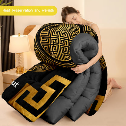 3pcs Chinese Style Pattern Bedding Set - Soft, Warm, Hypoallergenic, Wrinkle & Fade Resistant, Easy-Care, Queen/King/Full Size, Milk Velvet, Quilted, Machine Washable, Ideal for Bedroom Home Decor, All-Season Comfort, Bedroom
