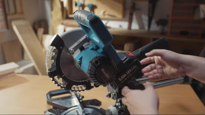 SEESII Sliding Compound Miter Saw: Cordless Electric Miter Saw with Laser Guide, 8-Inch, 2 * 5000mAh Batteries, Single 45° Angle, 24T TCT Blade, Max Cutting 2.5*12 Inches, Perfect for DIY and Woodworking, Miter Saws For Wood