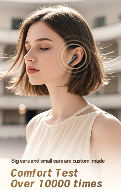 ACER TWS Wireless Earbuds with Deep Bass Stereo + Call Noise Cancellation, Long-Lasting Comfort, HIFI Sound, Lightweight Touch Design, Classic Retro Style, Non-Painful Wear for Sports, Running, Learning, Business, Music - Chr