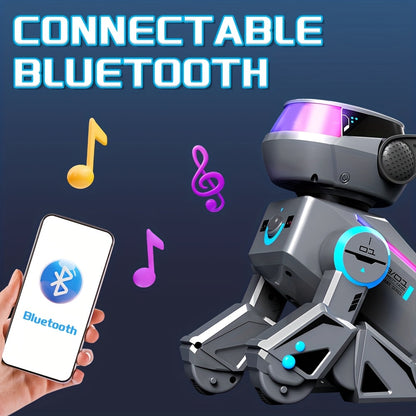 2.4Ghz RC Robot Dog with 2D/3D Acrobatics, Music & Dance, Intelligent Programming, USB Rechargeable Battery, Remote Control, for Boys & Girls, Ages 6 & Up