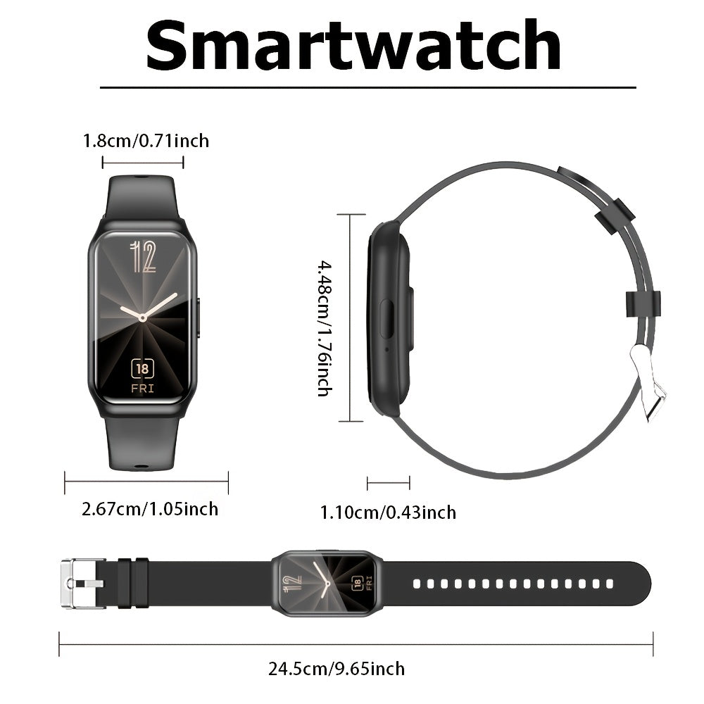 2025 New Smart Bracelet for Phone & for Android - 1.45inch Full Touch Screen, Call/Message Notifications, Music Control, Fitness Tracker with 100+ Sports Modes, Pedometer | Alarm | weather, Silicone Band - Perfect Gift for Me