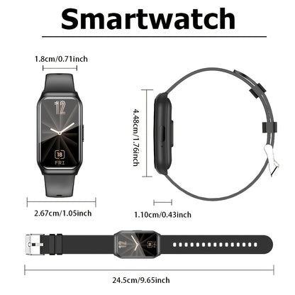 2025 New Smart Bracelet for Phone & for Android - 1.45inch Full Touch Screen, Call/Message Notifications, Music Control, Fitness Tracker with 100+ Sports Modes, Pedometer | Alarm | weather, Silicone Band - Perfect Gift for Me