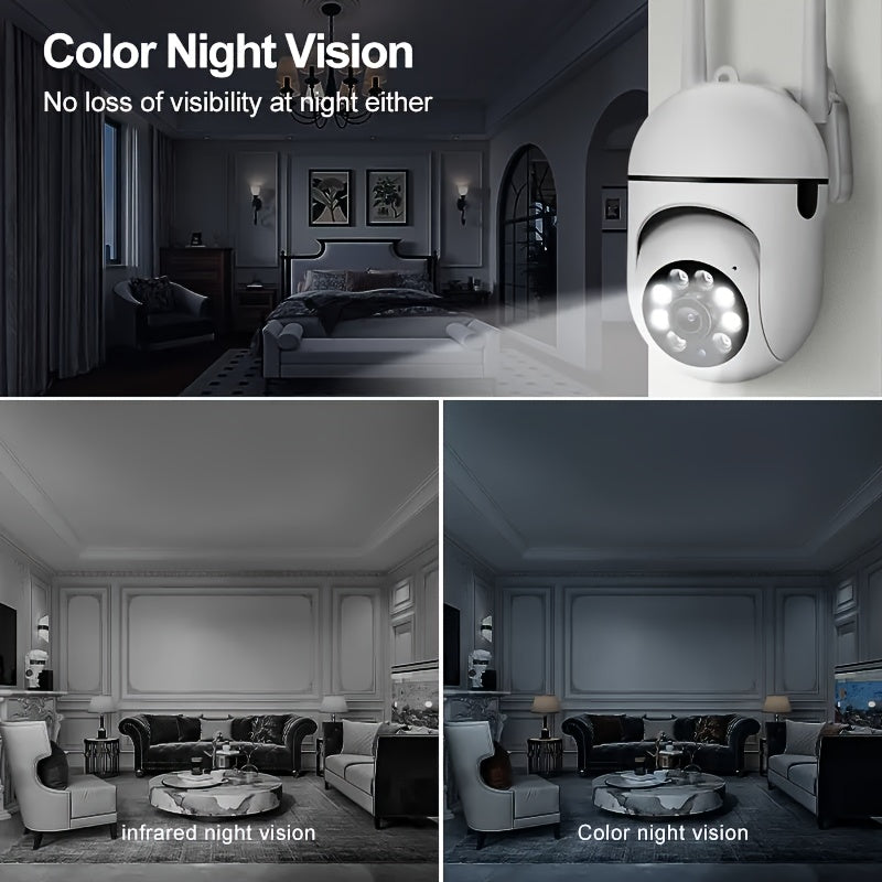 JOOAN 2pcs Wireless WiFi Security Camera System 1080P HD Indoor/Outdoor-like (No) /Pet/Camera Monitoring, PTZ (Pan/Tilt/Zoom), Two-Way Audio, Night Vision, Motion Detection, 2.4G Wi-Fi Smart Home Surveillance Cameras with