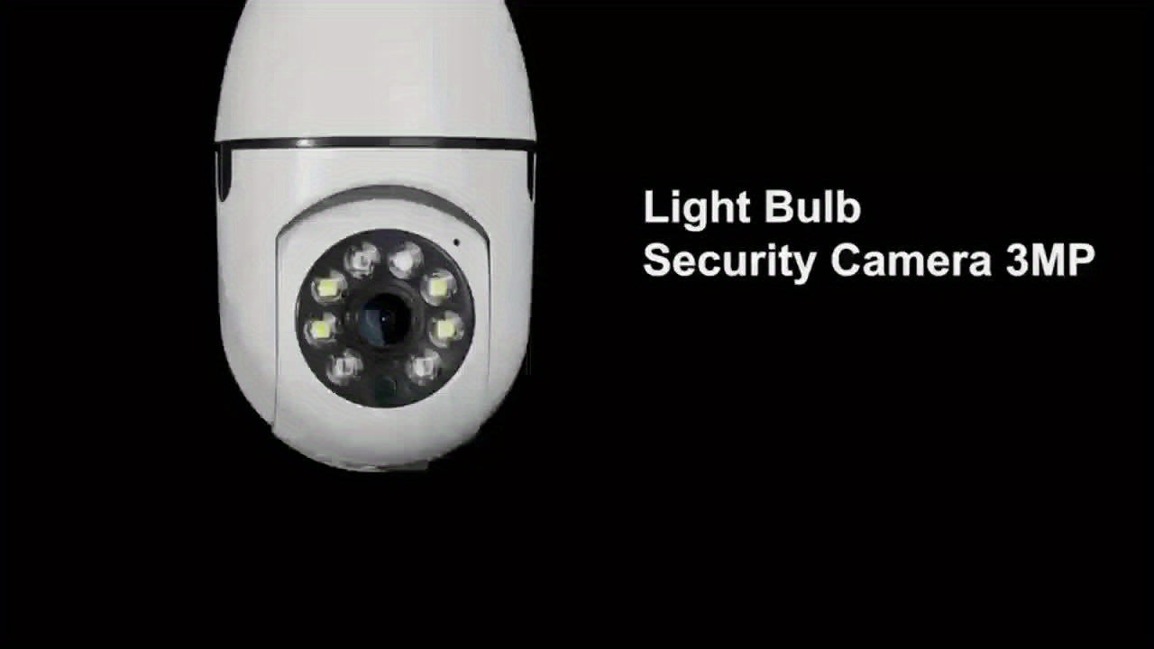 10pcs FHD 2MP Wireless Light-Bulb Security Camera, Work With 2, 4ghz WiFi, Motion Auto Tracking, 2 Way Audio, Spotlight Night Vision, E27 Screw-in CCTV Camera