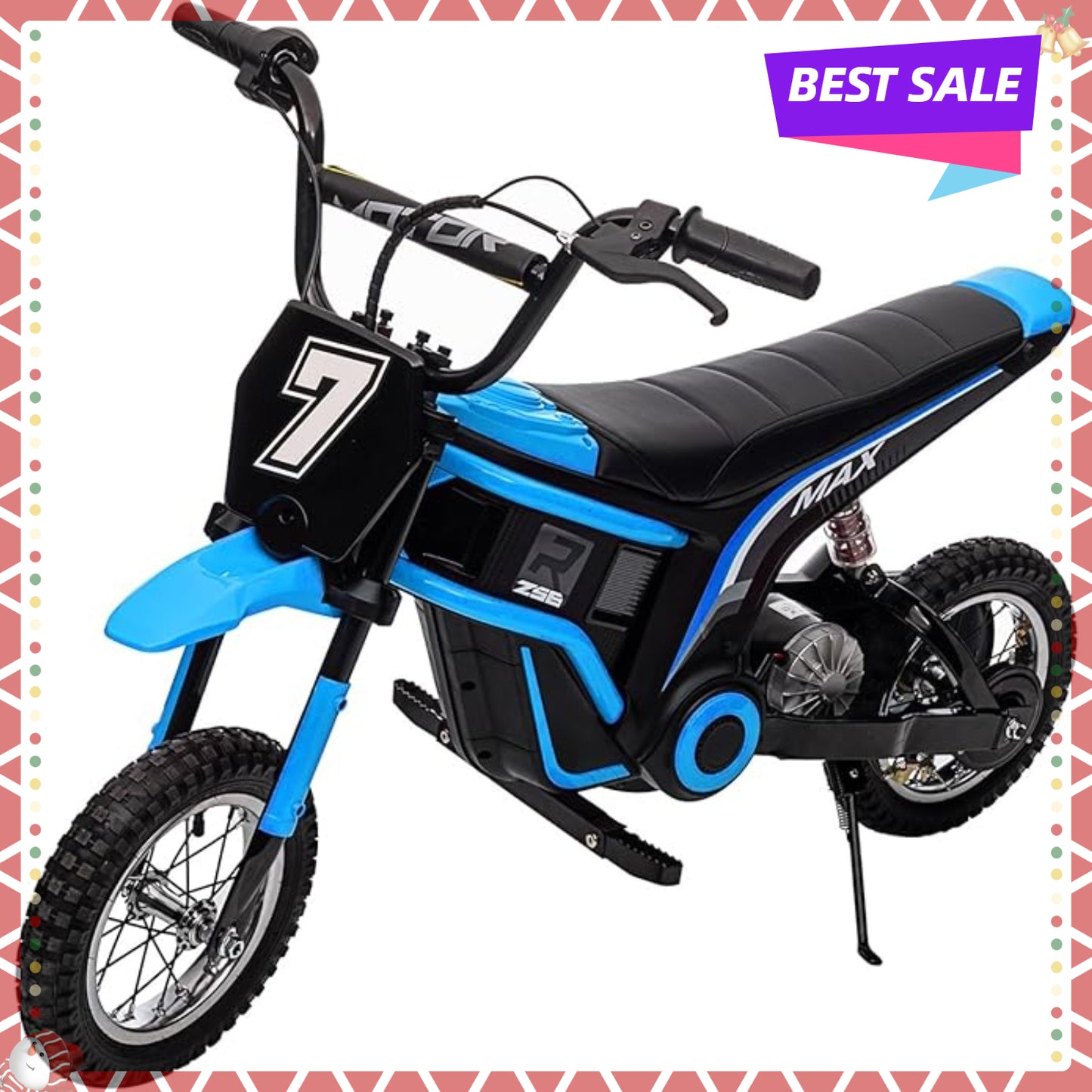 24V Electric Dirt Bike for Kids - 350w Powerful Motorcycle for Boys & Girls' Christmas Gifts, 3 Speed Modes Up to 14.29MPH, Off-Road Motocross Bike Gift for Ages 8-12, No.7
