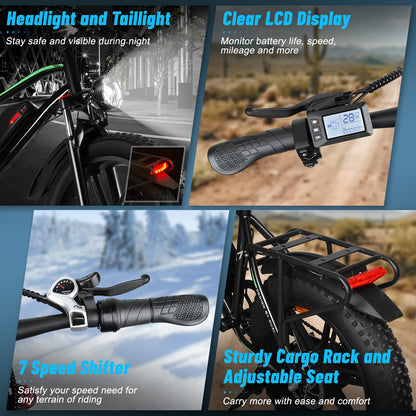 Electric Bike, 740W Powerful Adult Electric Bike, Electric Bike With A Top Speed Of 19MPH, 48V13AH Removable Lithium Battery, Suitable For Urban Commuting And Off-road Riding