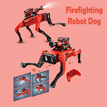 [Smart Robot Dog] New Multifunctional Robot Dog, Firefighter/SWAT Model with Water Spray & Soft Bullet Launcher, Multiple Language Instructions, Bionic Mechanical Arm, Singing and Dancing, Handshake Greeting, Remote Control T