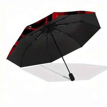 Red Rose Style automatic automatic automatic umbrella sun protection folding umbrella parasol portable travel decoration fashion umbrella holiday gift
