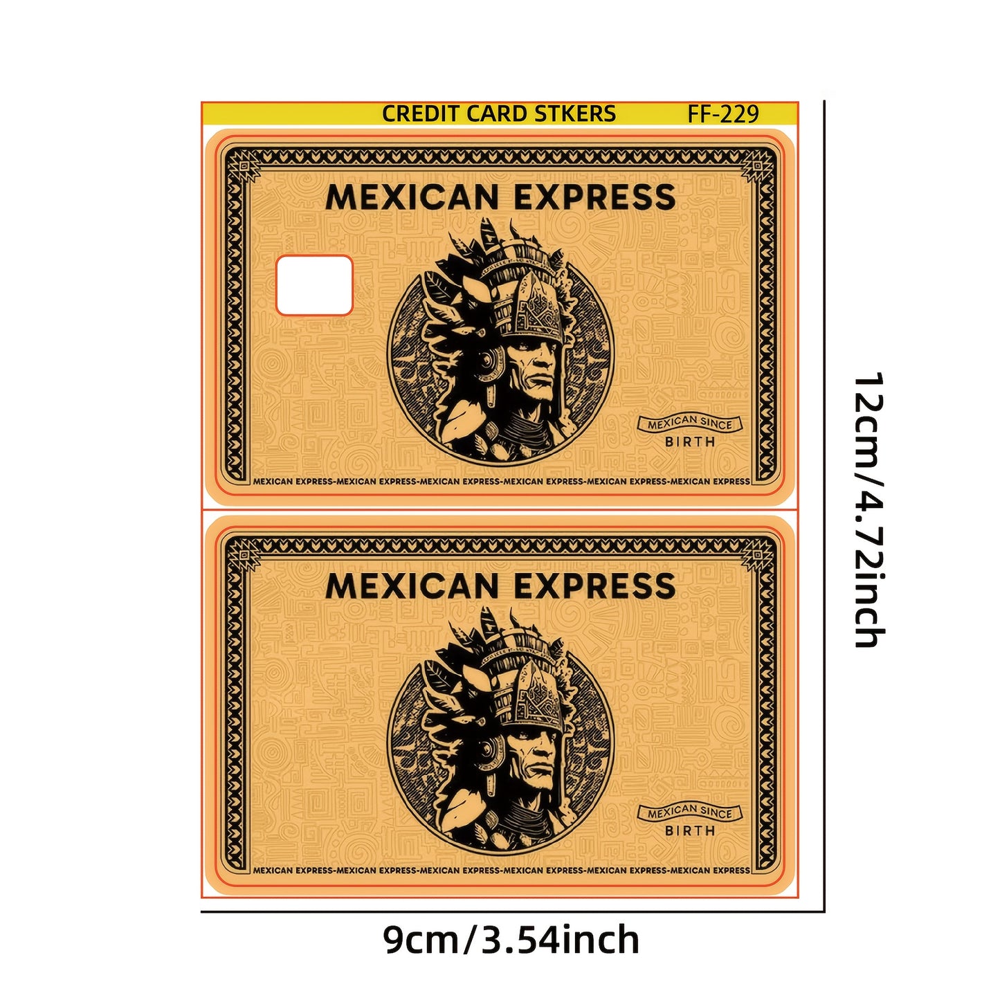 Two Stickers Made of PVC Material for Mexican Fast Travel Proof Bank Cards, Suitable for Various Uses Such As Credit Cards, Transit Cards, Debit Cards, And Keys. Card Covers Protect Bank Cards And Make Great Small Gifts for C