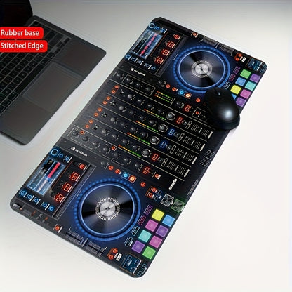 Gaming Mouse Pad And Desk Mat Designed for DJ Studios, Featuring a Non-Slip Rubber Base And Sealed Edges. A Sturdy Keyboard Mat Ideal for Music Production, Perfect As a Gift for Musicians And Gamers.