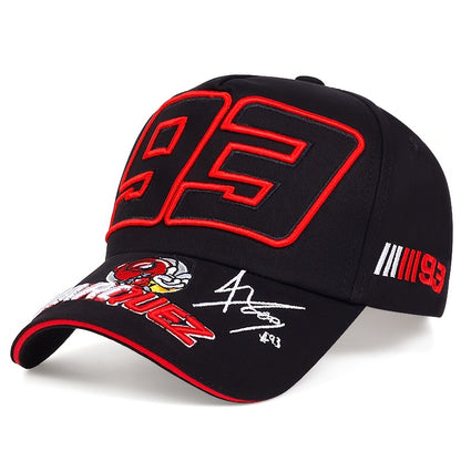 A set of motorcycle racing, mountain bike, baseball cap, and keychain suitable for commemorative gifts, outdoor riding adjustable hat, perfect holiday gift for friends.