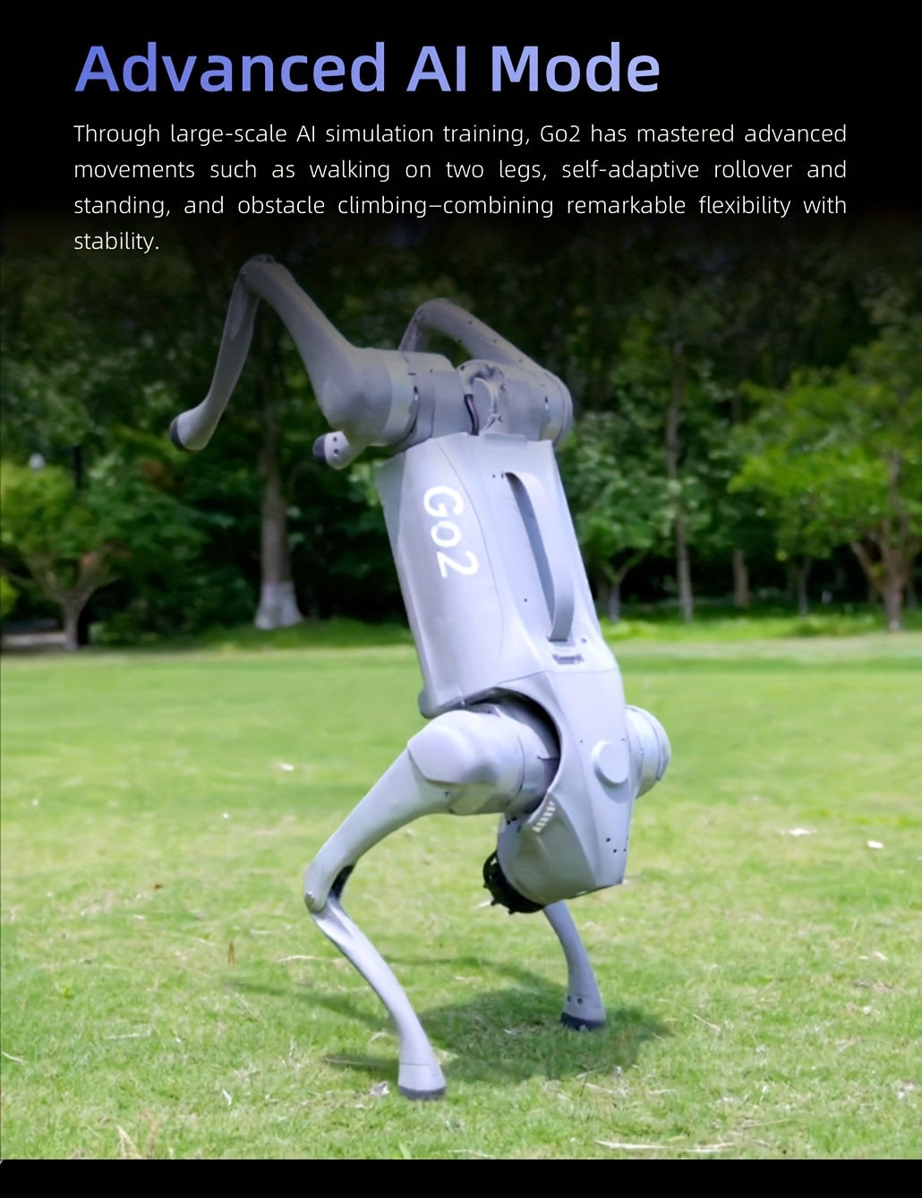 Unitree Go2 AI Robot Dog Smart Bionic Robot, Robot Pet, Home Automation, Modern Robot, Futuristic Design, Highquality Build, Durable Construction, Wireless Robot, Appcontrolled Robot