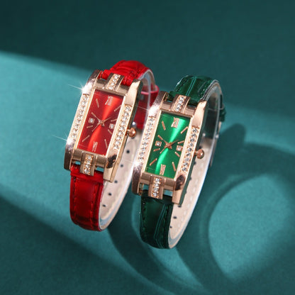 2/ 3pcs/ set Women Watch Set, PU Leather Simple Quartz Watch, Rectangle Fashion Dial, Gift for Women