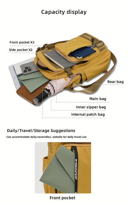 Unisex Fashion Anti-Theft Crossbody Bag - Lightweight Oxford Material, Secure Zip Closure, Adjustable Strap, Perfect for Travel & Everyday Use, Crossbody Ba
