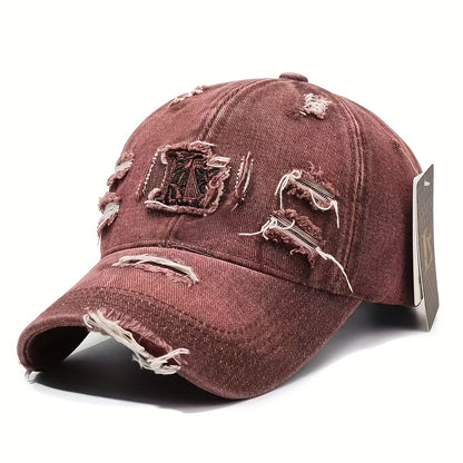 Retro Western Baseball Cap - Vintage Distressed Jeans-like Hat with Snapback Closure, Lightweight Non-Stretch Fit for Men & Women, Casual & Formal Events - Durable Everyday Cowboy Hat
