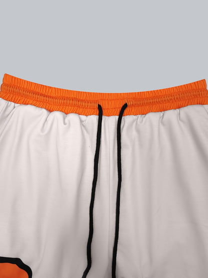 Two-piece Women's Tank Top and Shorts Set, Featuring Digital Printing, Color-block Design, Number and Animal Patterns. The Shorts Include Pockets and Drawstrings, Made from Comfortable Fabric with a Fashionable Printed Design