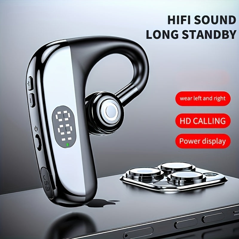 Wireless Headphones with Microphone, Hands-Free Noise Cancelling Earphones for Business & Driving, Wireless Headset with Microphone, Handsfree Noise Canceling Talking Business Driving