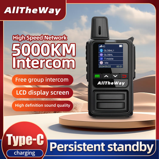 [4-pack, Long-distance Communication] Global Walkie-talkie, Portable Two-way Radio, Handheld PoC, Stable Signal, PTT One-touch Talk, Long Battery Life, Suitable For Team Work And Outdoor Activities