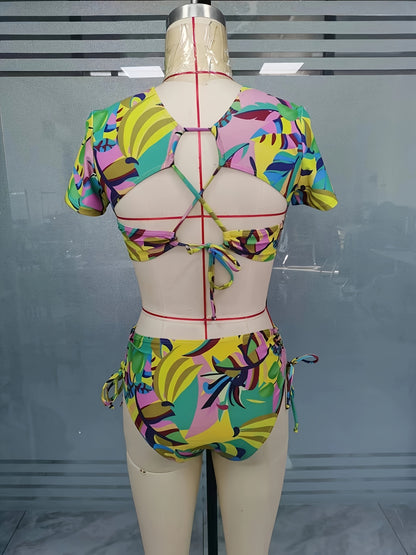 Women's Conservative Vacation Fashion Tankini Set