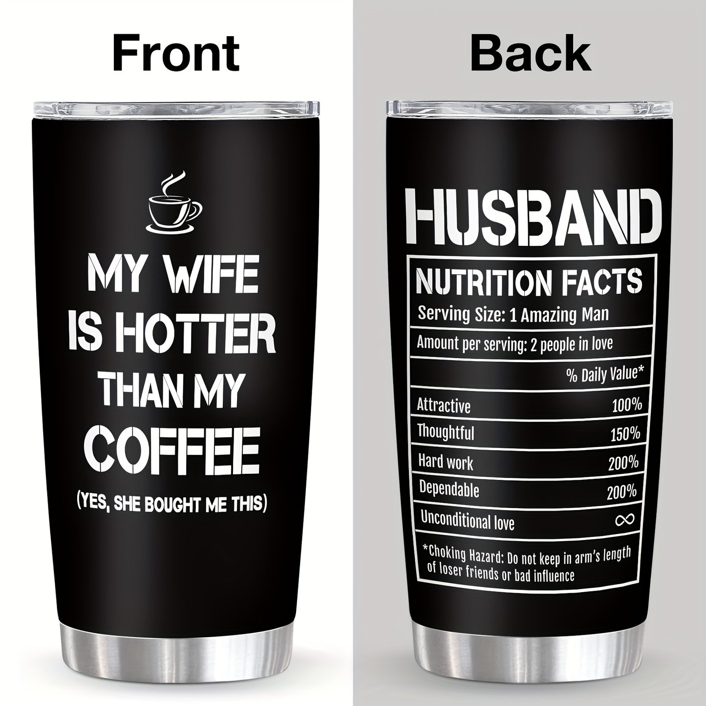 1pcs Husband Gifts For Wife, Best Husband Gifts, Husband Coffee Mug Glass 20oz, Anniversary Birthday Gift For Husband, Gifts For Husband Valentine's Day Father's Day Mother's Day