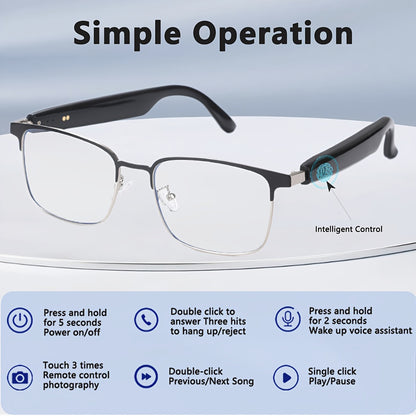 AI Smart Translation Glasses, Supporting 164 Languages, Polarized Lenses, Built-in Microphone Speaker, AI Voice Assistant, Compatible With IOS/Android, Suitable For Both Men And Women, Halloween Gifts