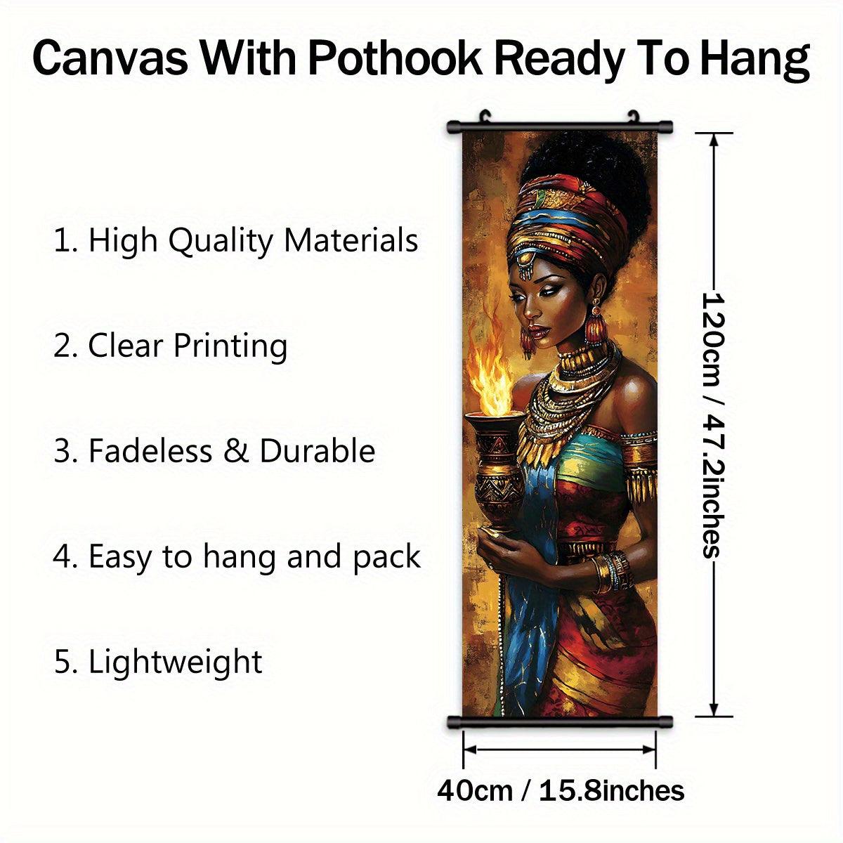2D Flat, 2D/FLAT - 4pcs Vibrant African Tribal Art Wall Decor Set with Plastic Hooks, Easy to Hang – Perfect for Bedroom, Office, Living Room, Café Wall Decoration in Halloween Style, Halloween Wall Art, Indian Home Decor