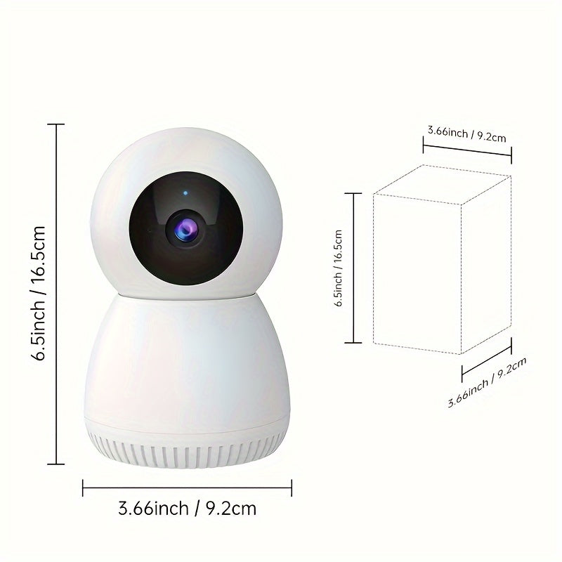 4MP 360° Indoor Smart Security Camera, 360° Pan/tilt Home Security Camera, 5GHz And 2.4GHz Dog Camera With HD Video, Two-way Audio, Night Vision Function, Human Shape Motion Detection And Pet Monitoring, Can Be Used With Al
