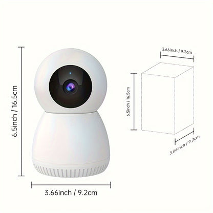 4MP 360° Indoor Smart Security Camera, 360° Pan/tilt Home Security Camera, 5GHz And 2.4GHz Dog Camera With HD Video, Two-way Audio, Night Vision Function, Human Shape Motion Detection And Pet Monitoring, Can Be Used With Al